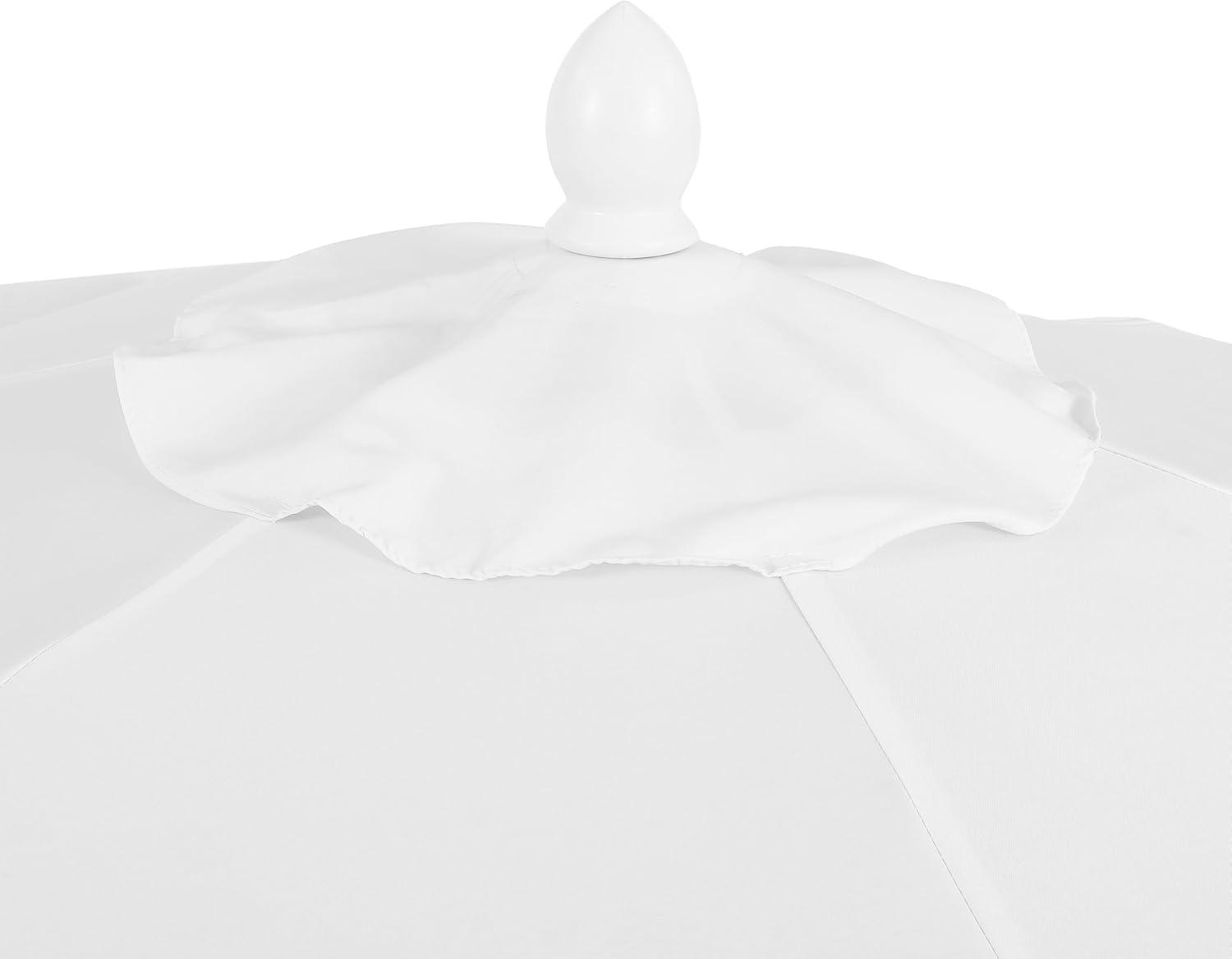 imageJONATHAN Y UMB1001 Collins 9 ft Classic Cottage Tassel Market Patio Umbrella with AutoTilt Crank Wind Vent and UV ProtectionWhiteBlack