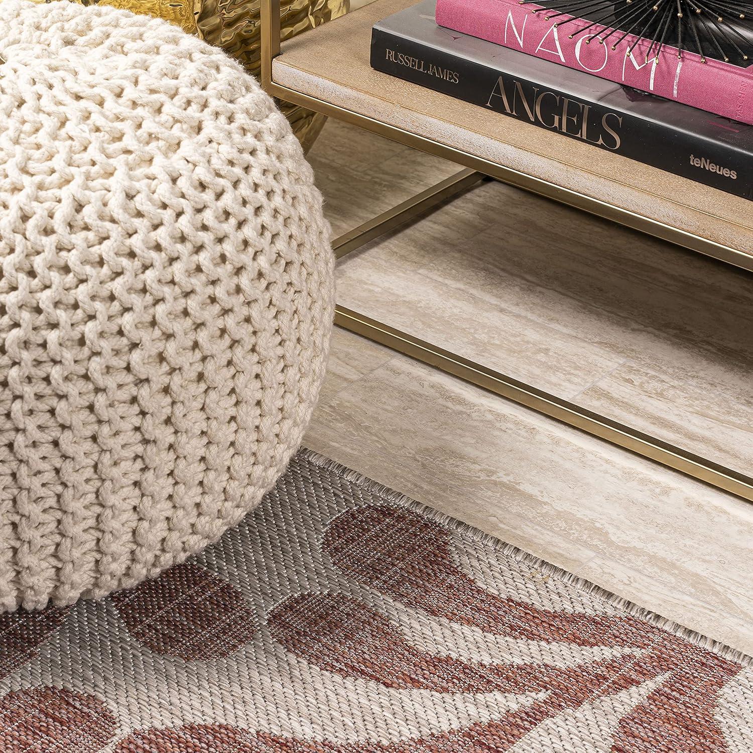 imageJONATHAN Y Vine All Over Indoor Outdoor Runner Rug 2X8 RedBeige Boho for Backyard Patio Porch EasyCleaning High Traffic PetFriendly NonShedding SMB117B28RedBeige