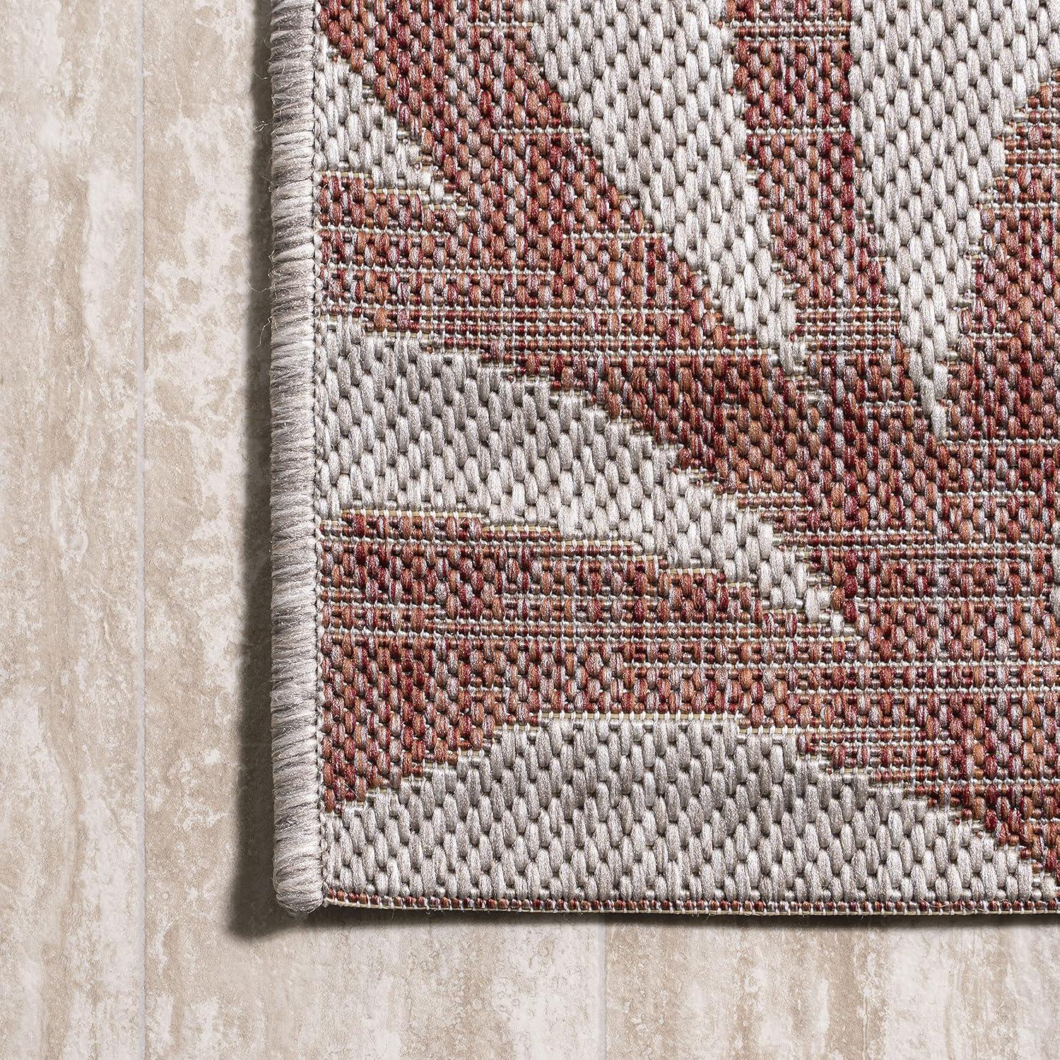 imageJONATHAN Y Vine All Over Indoor Outdoor Runner Rug 2X8 RedBeige Boho for Backyard Patio Porch EasyCleaning High Traffic PetFriendly NonShedding SMB117B28RedBeige