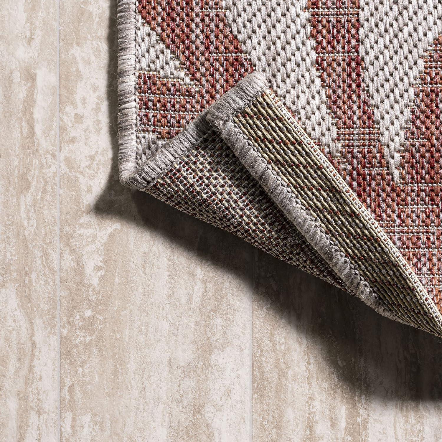 imageJONATHAN Y Vine All Over Indoor Outdoor Runner Rug 2X8 RedBeige Boho for Backyard Patio Porch EasyCleaning High Traffic PetFriendly NonShedding SMB117B28RedBeige