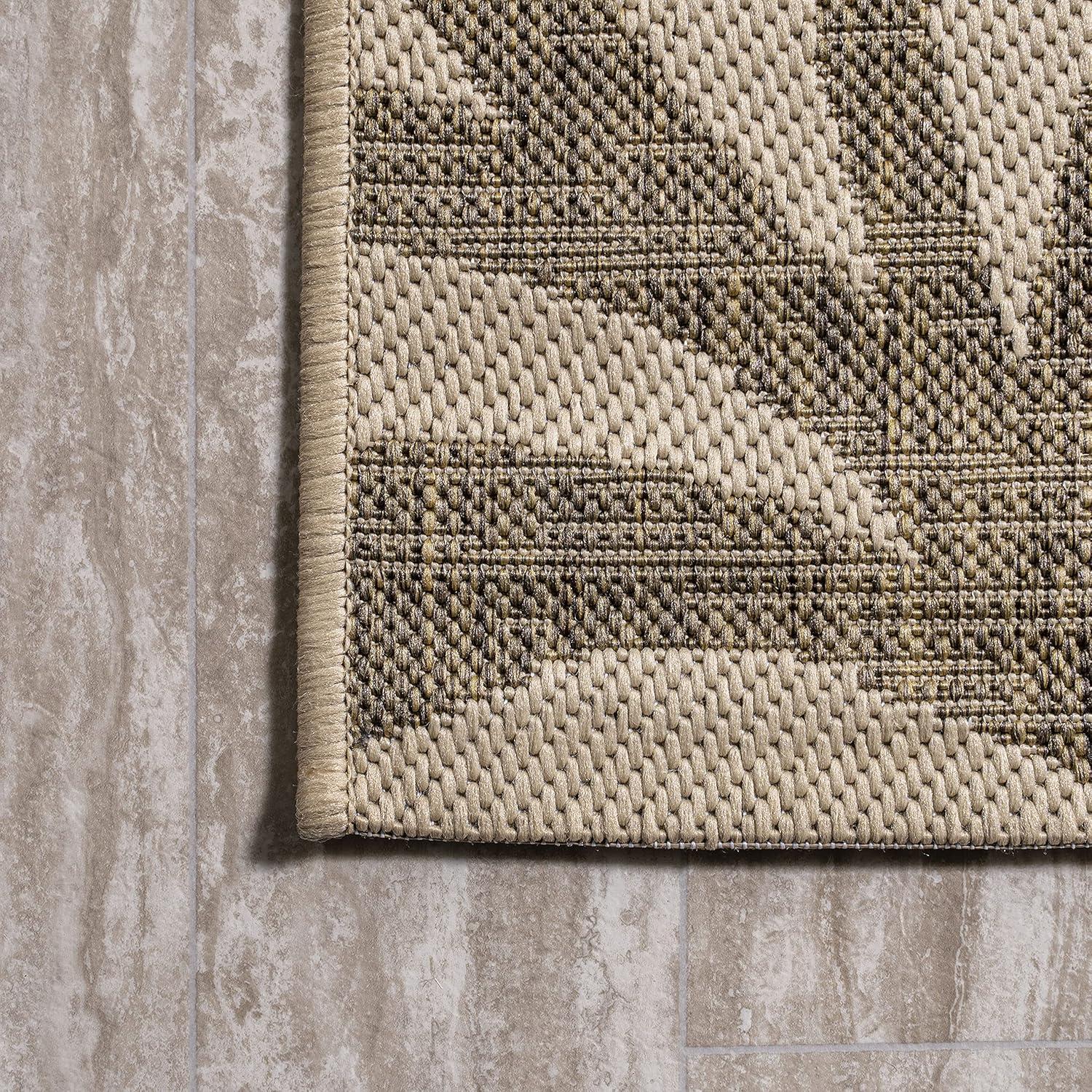 imageJONATHAN Y Vine All Over Indoor Outdoor Runner Rug 2X8 RedBeige Boho for Backyard Patio Porch EasyCleaning High Traffic PetFriendly NonShedding SMB117B28BrownBeige