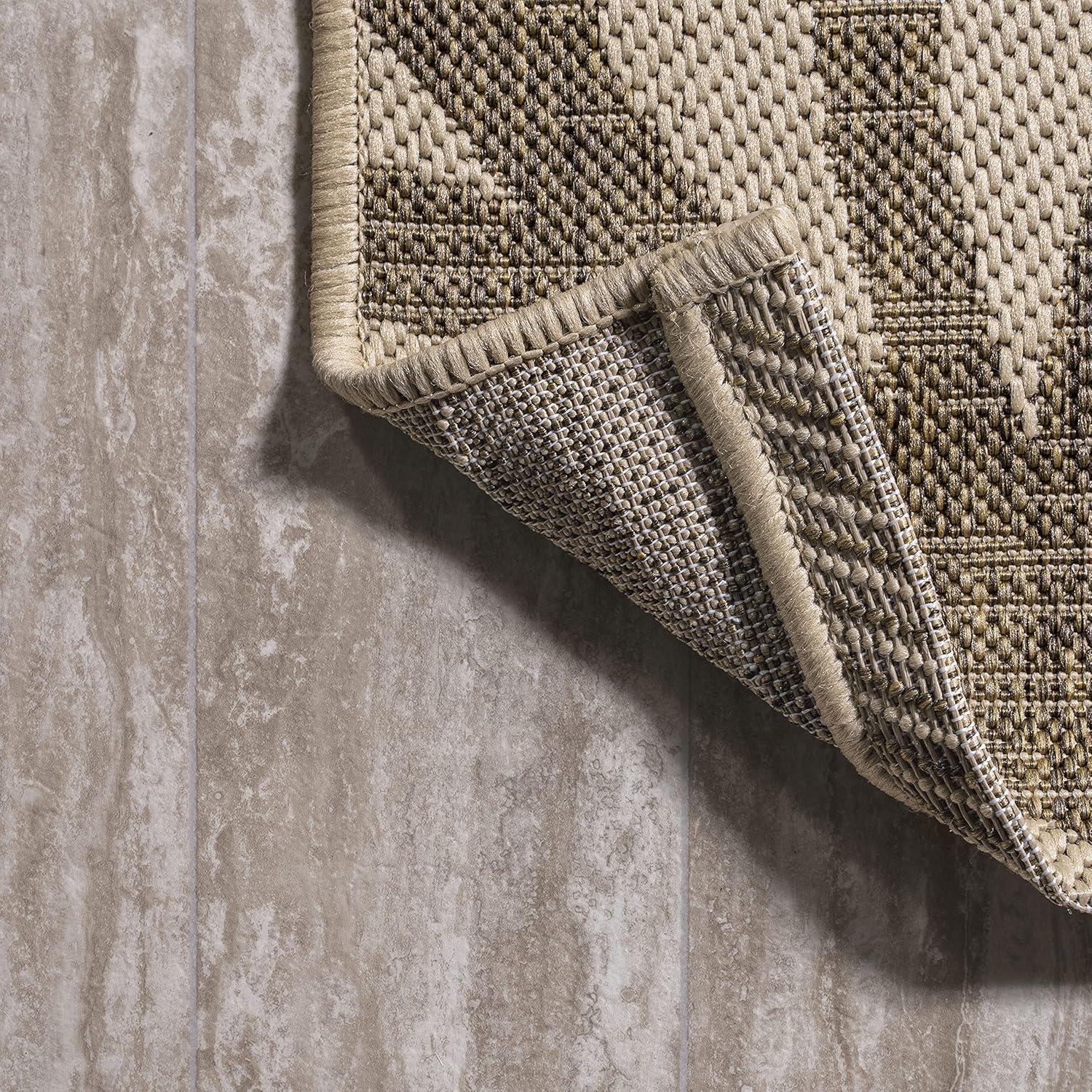 imageJONATHAN Y Vine All Over Indoor Outdoor Runner Rug 2X8 RedBeige Boho for Backyard Patio Porch EasyCleaning High Traffic PetFriendly NonShedding SMB117B28BrownBeige