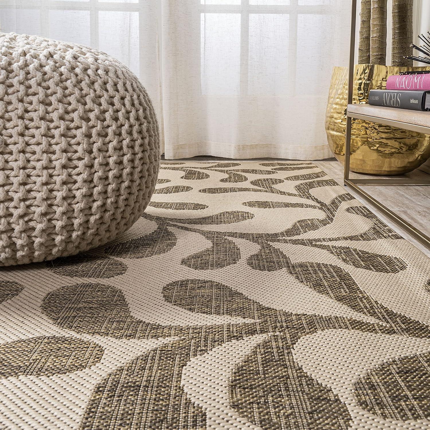 imageJONATHAN Y Vine All Over Indoor Outdoor Runner Rug 2X8 RedBeige Boho for Backyard Patio Porch EasyCleaning High Traffic PetFriendly NonShedding SMB117B28BrownBeige