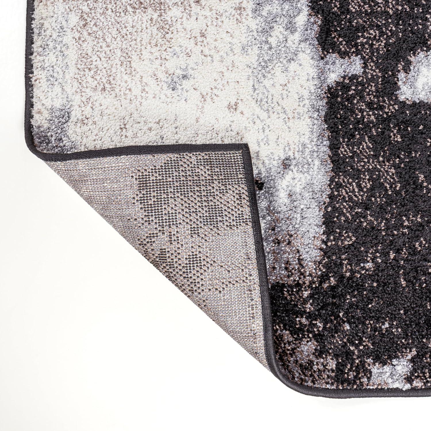 imageJONATHAN Y Zoe Abstract Marble CharcoalCream Indoor Area Rug 8x10 ContemporaryBohemianCoastalCasual EasyCleaning for Living RoomBedroomKitchenPet FriendlyNonShedding SEU302C8CharcoalCream