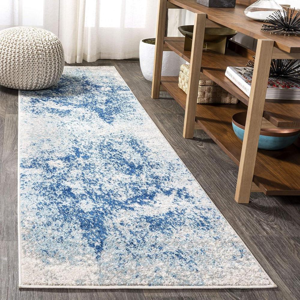 imageJONATHAN Y Dune Modern Abstract CreamGray Runner Rug 2x8 Contemporary Transitional EasyCleaning for Living Room Bedroom Kitchen Pet Friendly NonShedding CTP109A28CreamBlue
