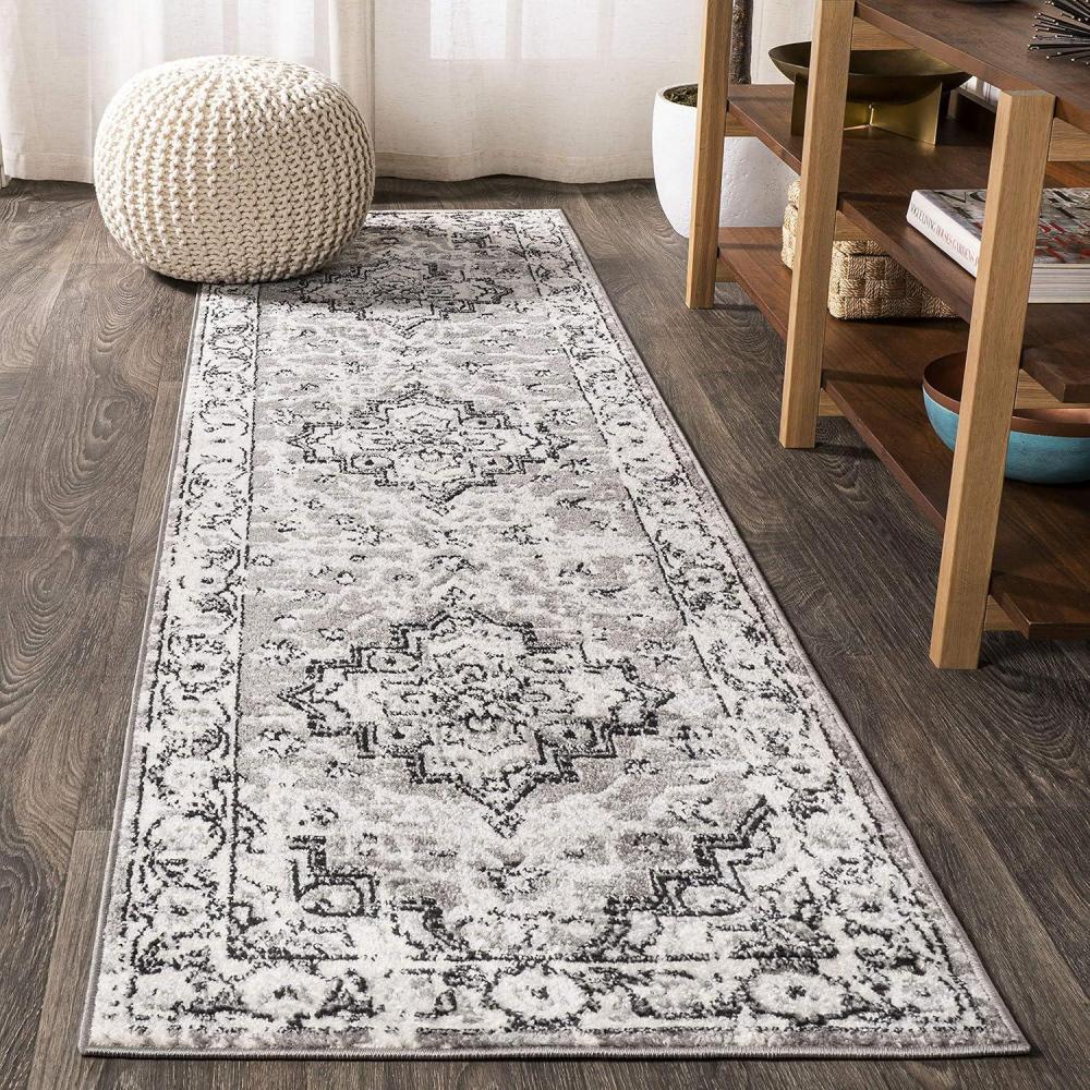 imageJONATHAN Y Geometric Medallion Dark Gray Indoor Area Rug 8x10 Denia Ornate Bohemian Vintage EasyCleaning for Living Room Bedroom Kitchen Pet Friendly NonShedding BMF110A823 x 8 Runner