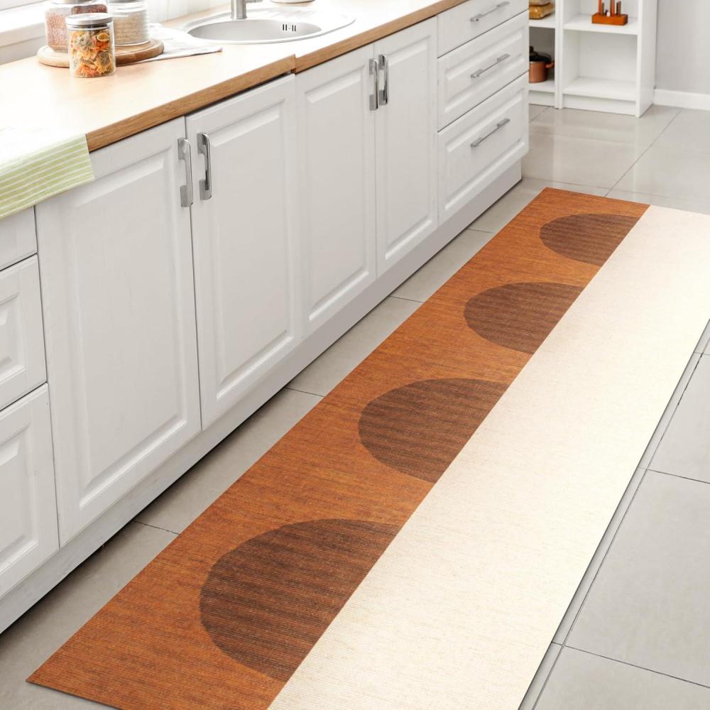 imageJONATHAN Y Machine Washable CreamGreen Indoor Area Rug 8X10 ft Cirkel Minimalist Geometric Dot for Living Room Bedroom Kitchen Office EasyCleaning PetFriendly NonShedding WSH113C8BrownCreamTerracotta