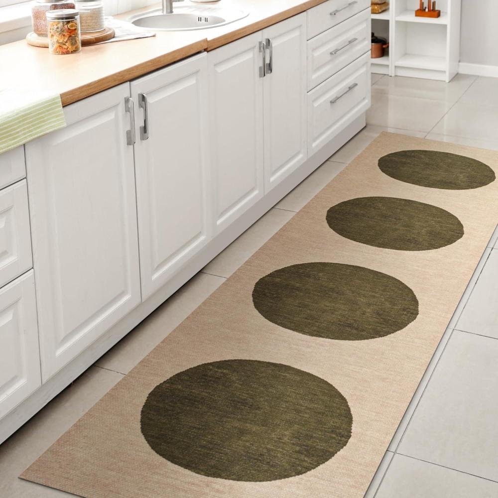 imageJONATHAN Y Machine Washable CreamGreen Indoor Area Rug 8X10 ft Cirkel Minimalist Geometric Dot for Living Room Bedroom Kitchen Office EasyCleaning PetFriendly NonShedding WSH113C8CreamGreen