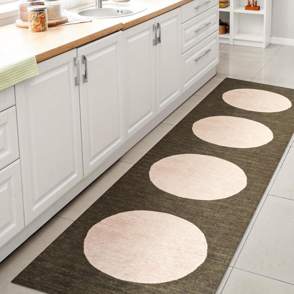 imageJONATHAN Y Machine Washable CreamGreen Indoor Area Rug 8X10 ft Cirkel Minimalist Geometric Dot for Living Room Bedroom Kitchen Office EasyCleaning PetFriendly NonShedding WSH113C8GreenCream