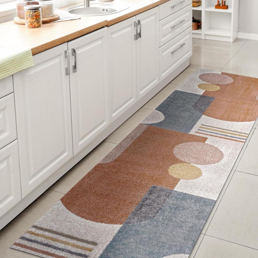 imageJONATHAN Y Machine Washable CreamMulti Indoor Area Rug 8X10 ft Slinger Modern Contemporary Collage for Living Room Bedroom Kitchen Office EasyCleaning PetFriendly NonShedding WSH306A8Slinger CreamMulti