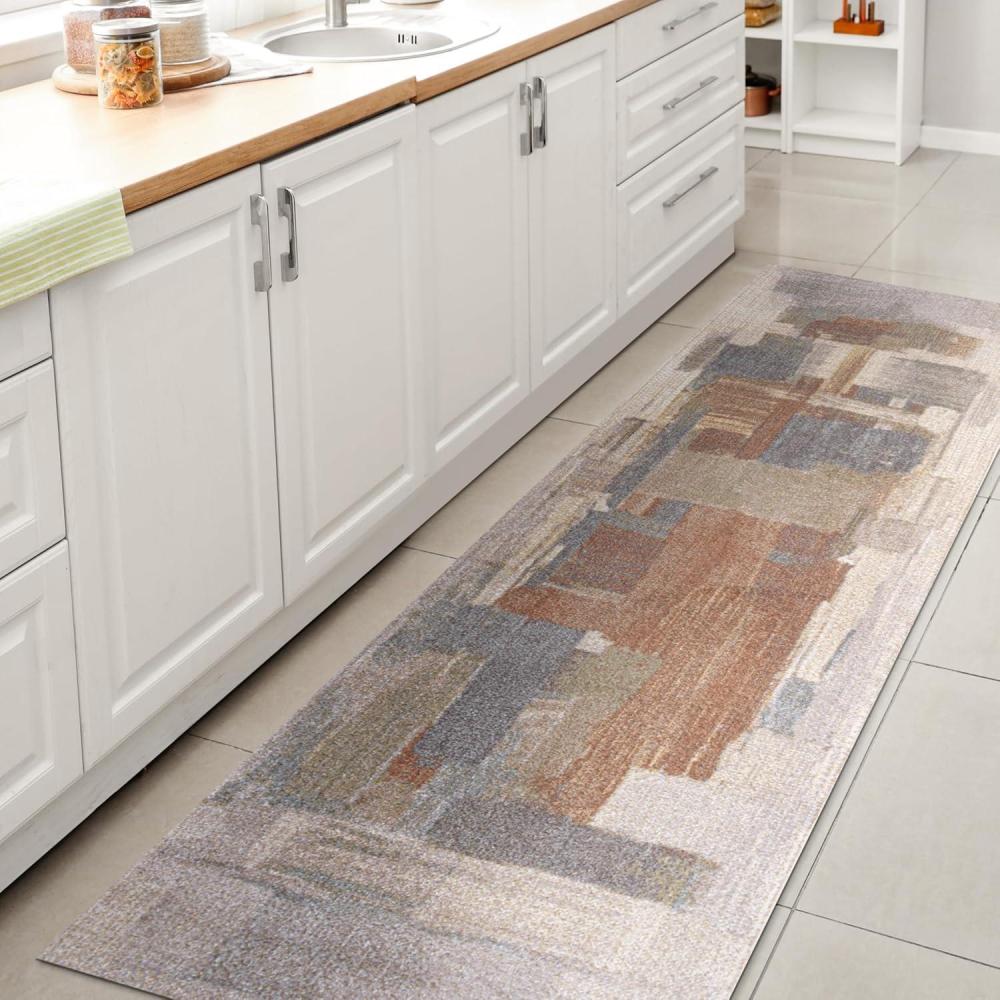 imageJONATHAN Y Machine Washable CreamMulti Indoor Area Rug 8X10 ft Slinger Modern Contemporary Collage for Living Room Bedroom Kitchen Office EasyCleaning PetFriendly NonShedding WSH306A8Weaver CreamMulti