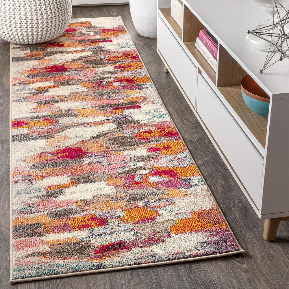 imageJONATHAN Y Modern Abstract Brushstroke IvoryPink Indoor Area Rug 5x8 Contemporary POP Transitional EasyCleaning for Living Room Bedroom Kitchen Pet Friendly NonShedding CTP101A523 x 8 Runner