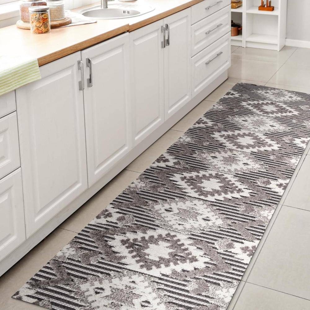 imageJONATHAN Y Neutral Diamond Kilim Indoor Outdoor Area Rug 8X10 GrayWhiteBlack Sumak HighLow Pile for Backyard Patio Porch EasyCleaning High Traffic PetFriendly NonShedding SBH107B8GrayWhiteBlack