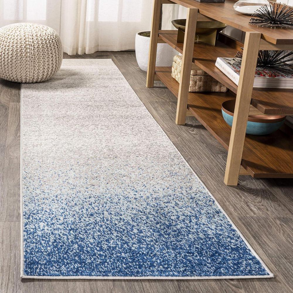 imageJONATHAN Y Shore Modern Gradient GrayCream Indoor Area Rug 5x8 Contemporary Transitional EasyCleaning for Living Room Bedroom Kitchen Pet Friendly NonShedding CTP111A5BlueCream