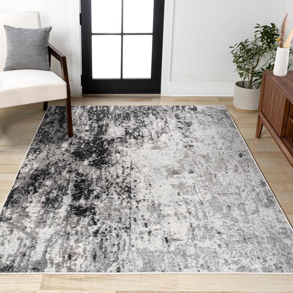 imageJONATHAN Y Storm Modern Abstract GrayCream Indoor Area Rug 5x8 Contemporary Transitional EasyCleaning for Living Room Bedroom Kitchen Pet Friendly NonShedding CTP110A53 x 5 Rectangular