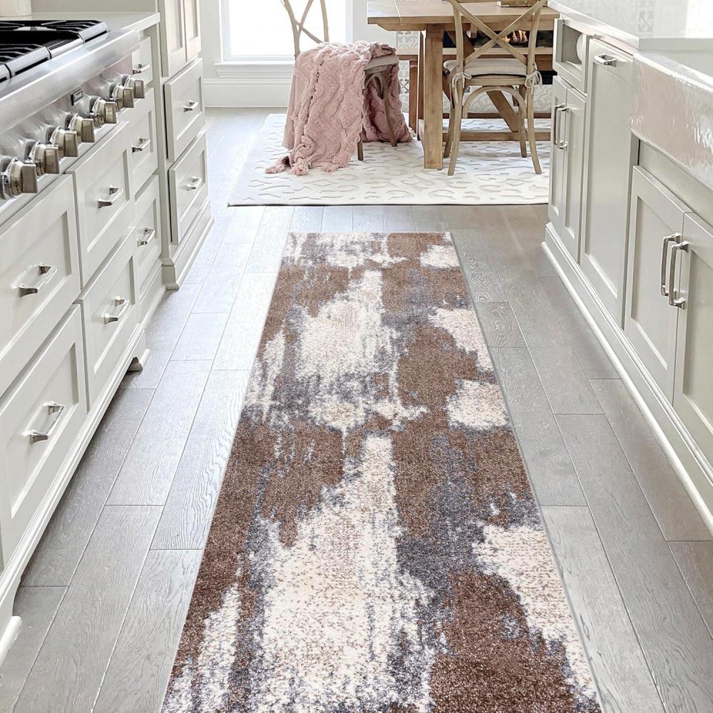 imageJONATHAN Y Zoe Abstract Marble CharcoalCream Indoor Area Rug 8x10 ContemporaryBohemianCoastalCasual EasyCleaning for Living RoomBedroomKitchenPet FriendlyNonShedding SEU302C8BrownCream