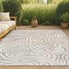 JONATHAN Y Abstract Reversible Washable Indoor Outdoor Area Rug 8X10 Gray/Cream, Eryx Modern Bohemian Organic for Backyard, Patio, Porch, Easy-Cleaning, Pet-Friendly, Non-Shedding (SVH103A-8)(3’3″ x 5′ (Rectangular))
