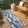 JONATHAN Y Abstract Two-Tone Indoor Outdoor Area Rug 8X10 Navy/Cream, Lucian Modern Geometric for Backyard, Patio, Porch, Easy-Cleaning, High Traffic, Pet-Friendly, Non-Shedding (TSN303B-8)(Navy/Cream)