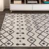 JONATHAN Y Aksil Moroccan Beni Souk Gray/Cream Runner Rug, 2×8, Bohemian, Scandinavian, Easy-Cleaning for Living Room, Bedroom, Kitchen, Pet Friendly, Non-Shedding (MOH208C-28)(Cream/Black)