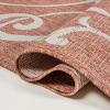 JONATHAN Y All-Over Scroll Indoor Outdoor Runner Rug 2X8 Turquoise/Cream, Maribel Traditional Classic for Backyard, Patio, Porch, Easy-Cleaning, High Traffic, Pet-Friendly, Non-Shedding (TSN205E-28)(Salmon/Cream)