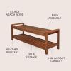 JONATHAN Y BNH102A Blane 50.8″ 3-Seat Mid-Century Modern 600-Lbs Support Acacia Wood Slat Outdoor Garden Patio Bench for Garden, Lawn, Backyard, Pool, Deck, Beach, Firepit, Teak