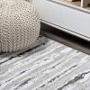 JONATHAN Y Batten Stripe Gray/Black Runner Rug 2X8 ft, Modern for Living Room, Bedroom, Kitchen, Office, Easy-Cleaning, High Traffic, Pet-Friendly, Non-Shedding SOR204B-28(Gray/Black)