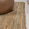 JONATHAN Y Biot Handwoven Jute Solid Natural Runner Rug, 2×8, Traditional, Rustic, Farmhouse, Coastal, Easy-Cleaning for Living Room, Bedroom, Kitchen, Non-Shedding (NRF104A-28)(Brown)