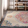 JONATHAN Y Boho Vintage Cream/Orange Runner Rug, 2×8, Bohemian Flair Traditional Medallion, Easy-Cleaning for Living Room, Bedroom, Kitchen, Pet Friendly, Non-Shedding (BMF101A-28)(7’9″ x 10′ (Rectangular))