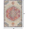 JONATHAN Y Boho Vintage Cream/Orange Runner Rug, 2×8, Bohemian Flair Traditional Medallion, Easy-Cleaning for Living Room, Bedroom, Kitchen, Pet Friendly, Non-Shedding (BMF101A-28)(3′ x 5′ (Rectangular))