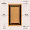 JONATHAN Y CHG100A-5 Peater Classic Casual Commerical Natural Coir Light Brown 5 ft. x 8 ft. Doormat for Entrance, Front Door, Entryway(Natural/Black – Double Border)
