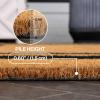 JONATHAN Y CHG100A-5 Peater Classic Casual Commerical Natural Coir Light Brown 5 ft. x 8 ft. Doormat for Entrance, Front Door, Entryway(Natural/Black – Double Border)