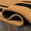 JONATHAN Y CHG100A-5 Peater Classic Casual Commerical Natural Coir Light Brown 5 ft. x 8 ft. Doormat for Entrance, Front Door, Entryway(Natural/Black – Double Border)