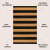 JONATHAN Y CHG100A-5 Peater Classic Casual Commerical Natural Coir Light Brown 5 ft. x 8 ft. Doormat for Entrance, Front Door, Entryway(Natural/Black – Stripe)