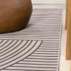 JONATHAN Y Curve Stripe Reversible Washable Indoor Outdoor Area Rug 8X10 Dark Gray/Cream, Arielle Mid-Century Modern for Backyard, Patio, Porch, Easy-Cleaning, Pet-Friendly, Non-Shedding (SVH109A-8)(Dark Grey/Cream)