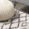 JONATHAN Y Diamond Shag Beige/Dark Gray Indoor Area Rug 8X10 ft, Algaida Moroccan for Living Room, Bedroom, Kitchen, Office, Easy-Cleaning, High Traffic, Pet-Friendly, Non-Shedding SHG104A-8(Beige/Dark Gray)