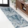 JONATHAN Y Eleni Abstract Marble Turquoise/Cream Indoor Area Rug 8×10, Contemporary,Glam,Casual,Transitional, Easy-Cleaning for Living Room,Bedroom,Kitchen,Pet Friendly,Non-Shedding (SEU301C-8)(Turquoise/Cream)