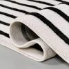 JONATHAN Y Freya High-Low Arch Stripe Monotone Black/White 8×10 Indoor Area Rug, Modern Scandinavian Non-Shedding,Stain Resistant,Easy Cleaning for Bedroom, Living Room, Kitchen (SCN106B-8)(Black/White)