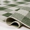 JONATHAN Y Geometric Bold Gingham Indoor Outdoor Area Rug 8X10 Green/Cream, Darcy Traditional for Backyard, Patio, Porch, Easy-Cleaning, High Traffic, Pet-Friendly, Non-Shedding (TSN201E-8)(Green/Cream)