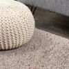 JONATHAN Y Groovy Solid Shag Light Beige Runner Rug, 2×8, Transitional, Contemporary, Easy-Cleaning for Living Room, Bedroom, Kitchen, Pet Friendly, Non-Shedding (CLD100D-28)(Light Beige)