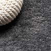 JONATHAN Y Groovy Solid Shag Light Beige Runner Rug, 2×8, Transitional, Contemporary, Easy-Cleaning for Living Room, Bedroom, Kitchen, Pet Friendly, Non-Shedding (CLD100D-28)(Dark Gray)