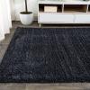 JONATHAN Y Groovy Solid Shag Light Beige Runner Rug, 2×8, Transitional, Contemporary, Easy-Cleaning for Living Room, Bedroom, Kitchen, Pet Friendly, Non-Shedding (CLD100D-28)(Dark Navy)