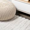 JONATHAN Y Groovy Solid Shag Light Beige Runner Rug, 2×8, Transitional, Contemporary, Easy-Cleaning for Living Room, Bedroom, Kitchen, Pet Friendly, Non-Shedding (CLD100D-28)(White)