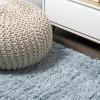 JONATHAN Y Groovy Solid Shag Light Beige Runner Rug, 2×8, Transitional, Contemporary, Easy-Cleaning for Living Room, Bedroom, Kitchen, Pet Friendly, Non-Shedding (CLD100D-28)(Turquoise)