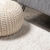 JONATHAN Y Groovy Solid Shag Light Beige Runner Rug, 2×8, Transitional, Contemporary, Easy-Cleaning for Living Room, Bedroom, Kitchen, Pet Friendly, Non-Shedding (CLD100D-28)(Ivory)