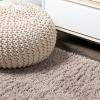 JONATHAN Y Groovy Solid Shag Light Beige Runner Rug, 2×8, Transitional, Contemporary, Easy-Cleaning for Living Room, Bedroom, Kitchen, Pet Friendly, Non-Shedding (CLD100D-28)(Beige)