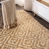JONATHAN Y Hira Hand Woven Diamond Chunky Jute Natural Runner Rug, 2×8, Bohemian, Transitional, Easy-Cleaning for Living Room, Bedroom, Kitchen, Pet Friendly, Non-Shedding (NFR100A-28)(Natural)