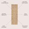 JONATHAN Y Hira Hand Woven Diamond Chunky Jute Natural Runner Rug, 2×8, Bohemian, Transitional, Easy-Cleaning for Living Room, Bedroom, Kitchen, Pet Friendly, Non-Shedding (NFR100A-28)(Natural)