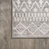 JONATHAN Y Ifrane Berber Stripe Gray/Cream Runner Rug, 2×8, Geometric, Bohemian, Casual, Easy-Cleaning for Living Room, Bedroom, Kitchen, Pet Friendly, Non-Shedding (MOH301B-28)(Gray/Cream)