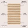 JONATHAN Y Jayden Woven Jute Stripe Natural/Brown Runner Rug, 2×8, Rustic, Farmhouse, Traditional, Lodge, Easy-Cleaning for Living Room, Bedroom, Kitchen, Non-Shedding (NRF202A-28)(Natural/Bleach)