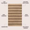 JONATHAN Y Jayden Woven Jute Stripe Natural/Brown Runner Rug, 2×8, Rustic, Farmhouse, Traditional, Lodge, Easy-Cleaning for Living Room, Bedroom, Kitchen, Non-Shedding (NRF202A-28)(Natural/Brown)